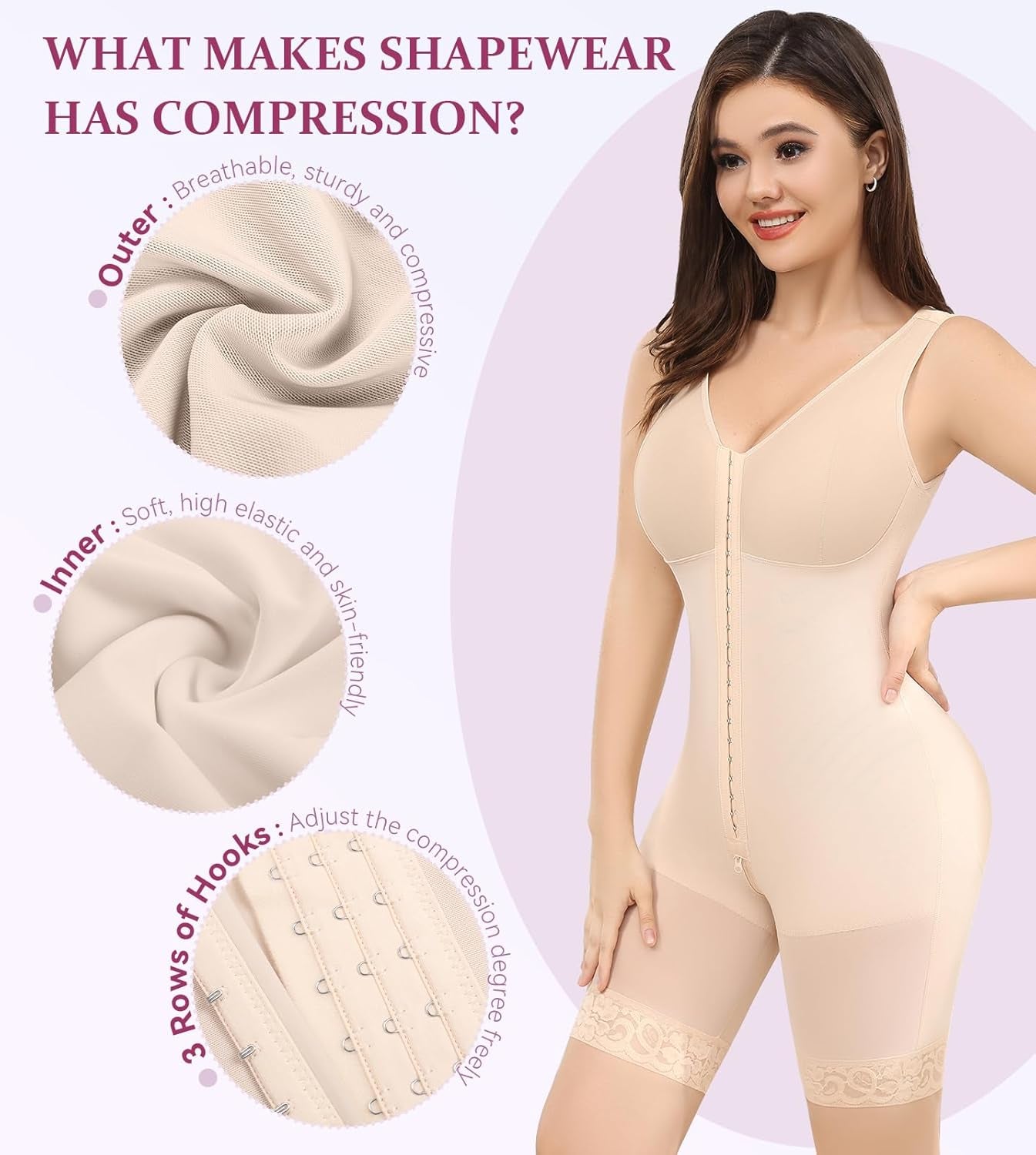 Full Body Shapewear for Women Faja Colombianas Waist Trainer Compression Garments