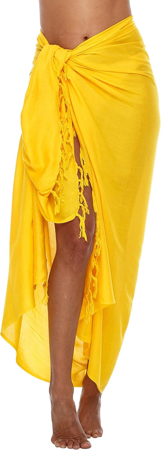 Womens Beach Cover up Sarong Swimsuit Cover-Up Many Solids Colors